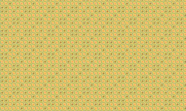 Dalgalı çizgileri, dairesel şekilleri ve ritmik geometrik dizaynlı yıldız benzeri motifleri olan soyut, pürüzsüz desen..