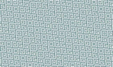 Kültürel ve dekoratif kullanım için pikselli dikişsiz dizayn içinde tekrarlayan geometrik spiraller içeren etnik Afrika esinlenilmiş desen.