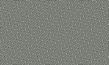 Kültürel ve dekoratif kullanım için pikselli dikişsiz dizayn içinde tekrarlayan geometrik spiraller içeren etnik Afrika esinlenilmiş desen.