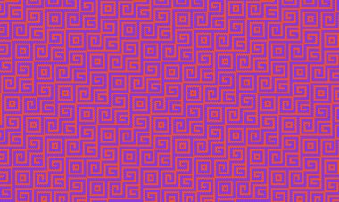 Kültürel ve dekoratif kullanım için pikselli dikişsiz dizayn içinde tekrarlayan geometrik spiraller içeren etnik Afrika esinlenilmiş desen.