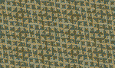 Kültürel ve dekoratif kullanım için pikselli dikişsiz dizayn içinde tekrarlayan geometrik spiraller içeren etnik Afrika esinlenilmiş desen.