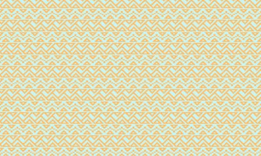 Tekstil ve dekor için yatay şerit düzeninde pikselleştirilmiş zigzag ve üçgen motifler içeren etnik Afrika deseni.