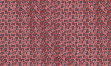 Tekstil ve dekor için yatay şerit düzeninde pikselleştirilmiş zigzag ve üçgen motifler içeren etnik Afrika deseni.