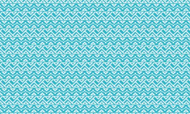 Tekstil ve dekor için yatay şerit düzeninde pikselleştirilmiş zigzag ve üçgen motifler içeren etnik Afrika deseni.