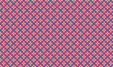 Simetrik bir düzende çiçek ve taç yaprağına benzer elementler içeren batik desenlerin tekstil, arka plan ve etnik tasarım için ideali tekrarlanması.