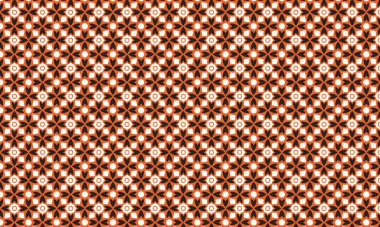 Simetrik bir düzende çiçek ve taç yaprağına benzer elementler içeren batik desenlerin tekstil, arka plan ve etnik tasarım için ideali tekrarlanması.