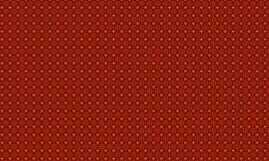 Şekillendirilmiş çiçek elementleri, dairesel aksanlar ve geometrik simetri içeren kusursuz batik desen, tekstil ve geleneksel tasarım için idealdir..