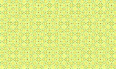 Şekillendirilmiş çiçek elementleri, dairesel aksanlar ve geometrik simetri içeren kusursuz batik desen, tekstil ve geleneksel tasarım için idealdir..