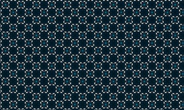 Şekillendirilmiş çiçek elementleri, dairesel aksanlar ve geometrik simetri içeren kusursuz batik desen, tekstil ve geleneksel tasarım için idealdir..