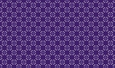 Şekillendirilmiş çiçek elementleri, dairesel aksanlar ve geometrik simetri içeren kusursuz batik desen, tekstil ve geleneksel tasarım için idealdir..