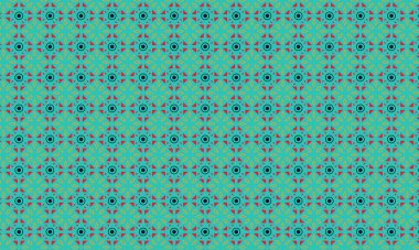 Şekillendirilmiş çiçek elementleri, dairesel aksanlar ve geometrik simetri içeren kusursuz batik desen, tekstil ve geleneksel tasarım için idealdir..