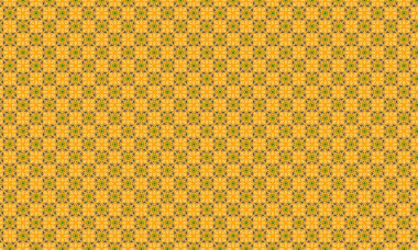 Şekillendirilmiş çiçek elementleri, dairesel aksanlar ve geometrik simetri içeren kusursuz batik desen, tekstil ve geleneksel tasarım için idealdir..