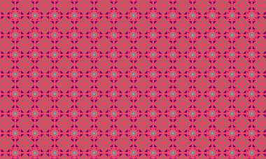 Şekillendirilmiş çiçek elementleri, dairesel aksanlar ve geometrik simetri içeren kusursuz batik desen, tekstil ve geleneksel tasarım için idealdir..