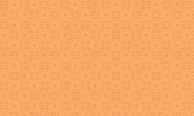 Şekillendirilmiş çiçek elementleri, dairesel aksanlar ve geometrik simetri içeren kusursuz batik desen, tekstil ve geleneksel tasarım için idealdir..