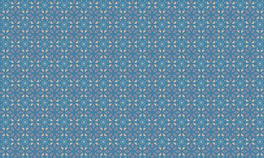 Şekillendirilmiş çiçek elementleri, dairesel aksanlar ve geometrik simetri içeren kusursuz batik desen, tekstil ve geleneksel tasarım için idealdir..