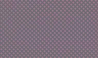 Basit dairesel çiçek motifleri ve noktalı aksanlar içeren kusursuz batik desen, tekstil, el işi ve geleneksel dekoratif tasarım için idealdir..