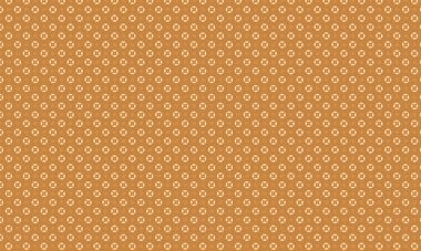 Basit dairesel çiçek motifleri ve noktalı aksanlar içeren kusursuz batik desen, tekstil, el işi ve geleneksel dekoratif tasarım için idealdir..