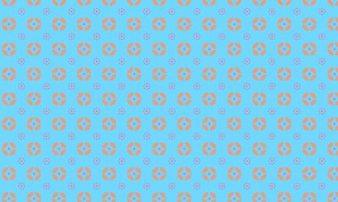 Basit dairesel çiçek motifleri ve noktalı aksanlar içeren kusursuz batik desen, tekstil, el işi ve geleneksel dekoratif tasarım için idealdir..