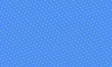 Simetrik yıldız şekilli çiçek motifleri ve noktalı aksanlar içeren tekrarlanan batik tasarım tekstil, baskı ve etnik dekor için ideal.