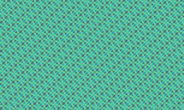 Geometrik şekilli kusursuz batik desen ve simetrik düzen, geleneksel stili cesur, renkli modern estetik ile birleştirmek..