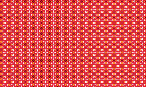 Geometrik şekilli kusursuz batik desen ve simetrik düzen, geleneksel stili cesur, renkli modern estetik ile birleştirmek..