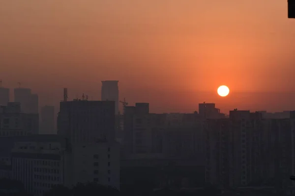 Millennium City Gurgaon Ser Soluppgången — Stockfoto