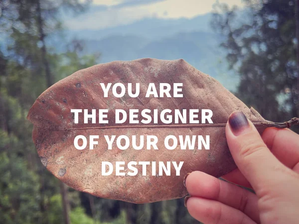 Motivierende Und Inspirierende Formulierungen You Designer Your Own Destiny Steht — Stockfoto
