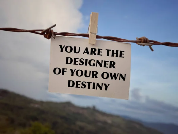 Motivational Inspirational Wording You Designer Your Own Destiny Written Paper — Stock Photo, Image