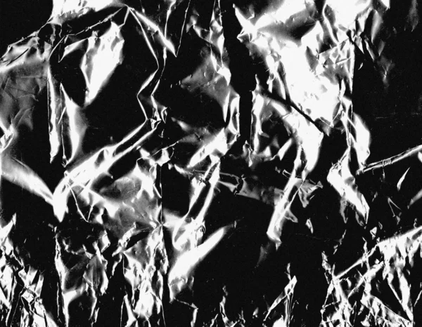 Wrinkled Plastic Wrap Grunge Cellophane Texture — Stock Photo, Image