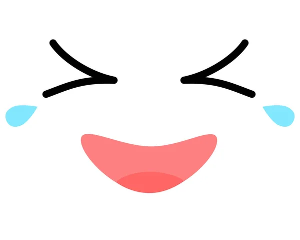 Veselá Tvář Charakterního Smíchu Radosti — Stockový vektor