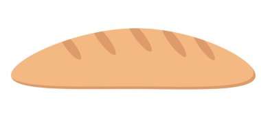 bir baget somun ekmek üzerine beyaz izole