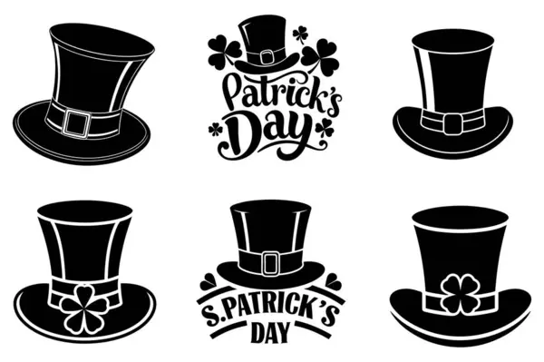 St. Patrick klasik şapka siluet vektör sanatı.