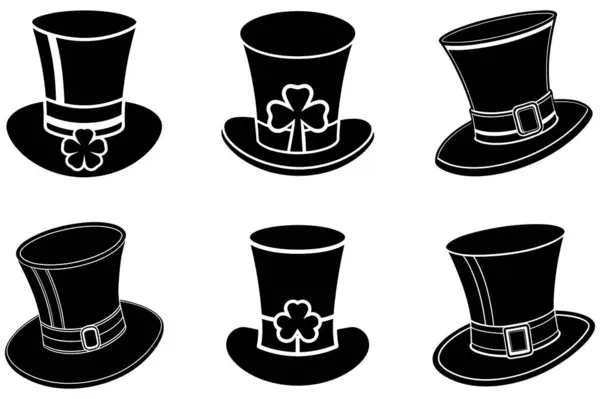 St. Patrick klasik şapka siluet vektör sanatı.