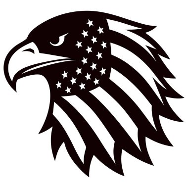 Amerikan kartalı vektör logosu tasarım şablonu