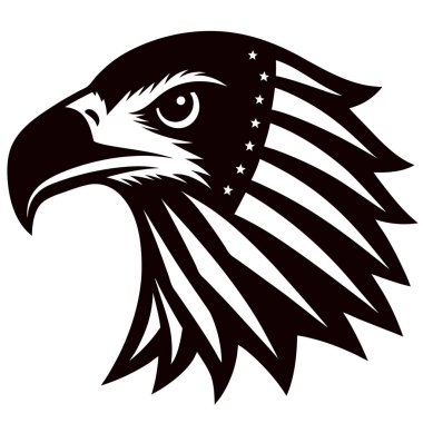 Amerikan bayrağı taşıyan kartal