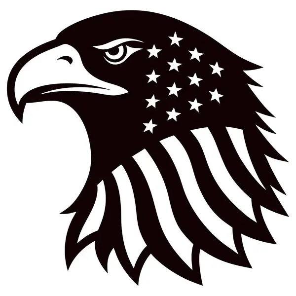 Amerikan bayrağı taşıyan kartal