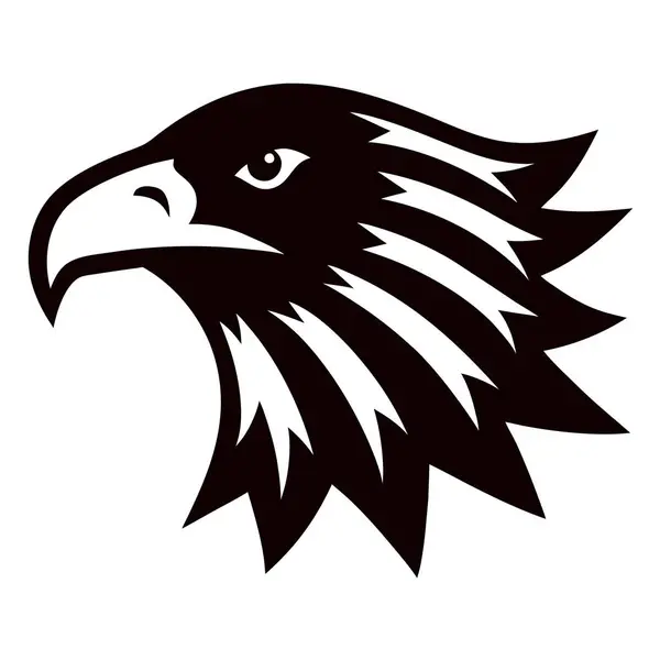 Siyah ve beyaz kuş kafasının vektör çizimi