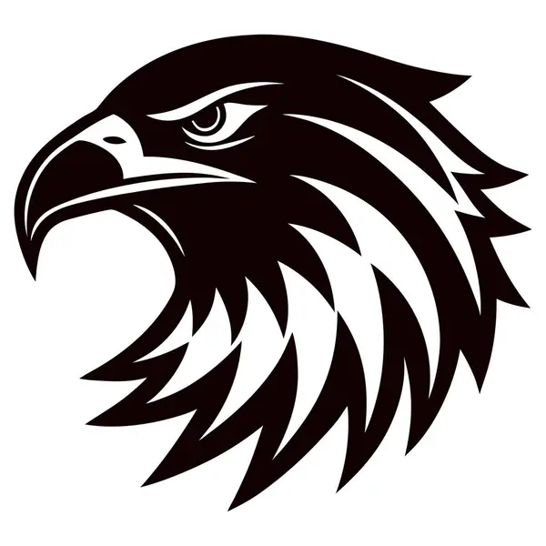 Kanatlı siyah kartal kafası.