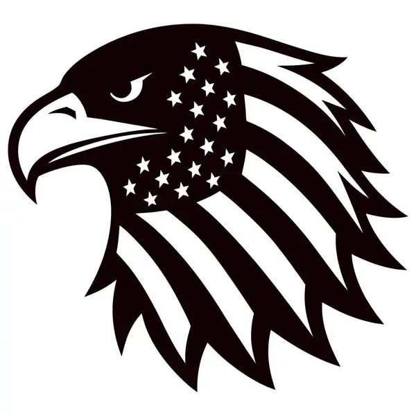 Amerikan kartalı vektör logosu tasarım şablonu
