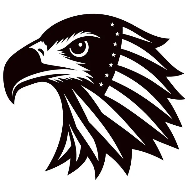 Amerikan bayrağı taşıyan kartal