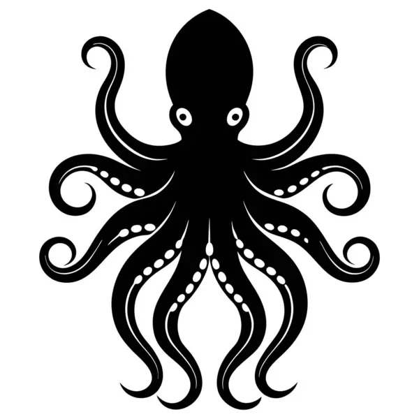 siyah ahtapot silüeti