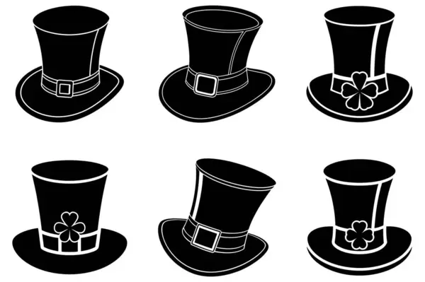 St. Patrick klasik şapka siluet vektör sanatı