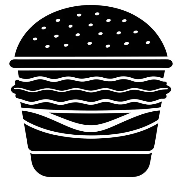 Hamburger ikonu. Beyaz arkaplanda izole edilmiş web tasarımı için burger vektör simgesinin siyah çizimi