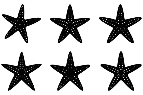 denizyıldızı silueti vektör sanat çizimi