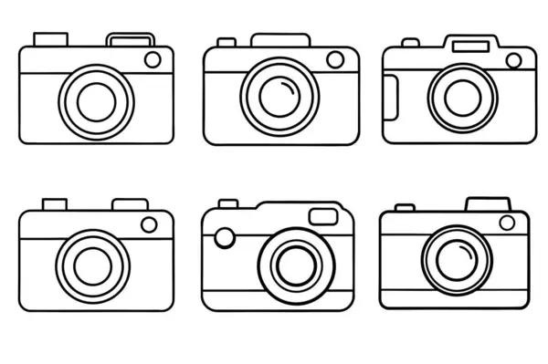 Fotoğraf makinesi seti. vektör.