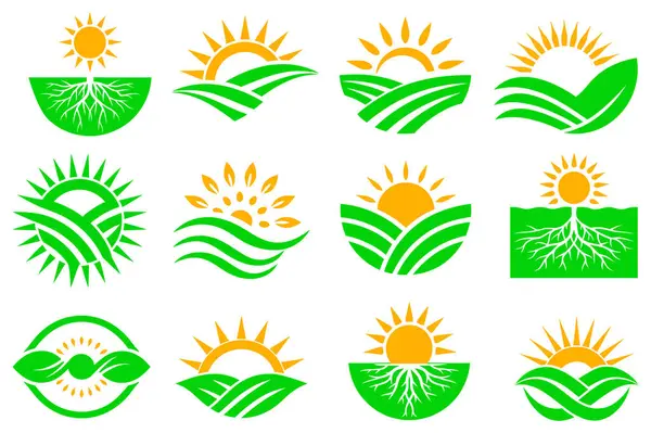 Güneş ile simgelerin vektör ayarla