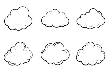 Bulut simgeleri. vektör illüstrasyonu