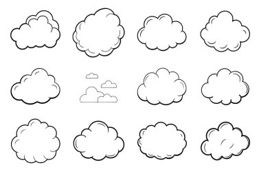 Bulut simge seti, anahat stili
