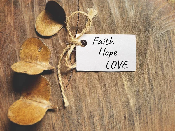 Faith Hope Love Concept Text Vintage Background — Stock Photo, Image