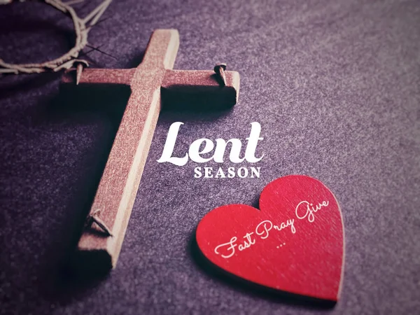 Lent Season,Holy Week and Good Friday concepts - Lent season text with purple vintage background. Stock photo.